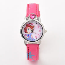 Load image into Gallery viewer, New Style Princess Elsa Child Watches Cartoon Anna Crystal Princess Kids Watch For Girls Student Children Clock Wrist Watches