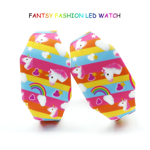 New Cartoon Children Watches Cute Rubber Luminous Girl LED Watch Kids Student Electronic Watch Child Clock Reloj Infantil Saati